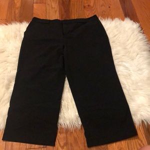 Cropped black slacks